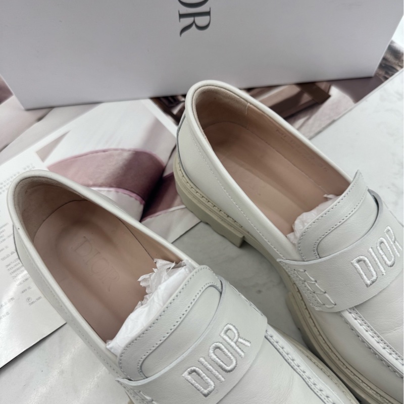 98新 Dior 白色 樂福鞋 35碼 無附件-1