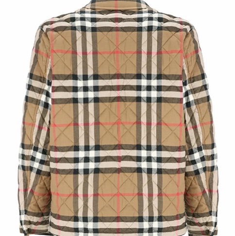 Burberry 男士 格紋單排扣長袖棉服XS S M L XL XXL碼-4