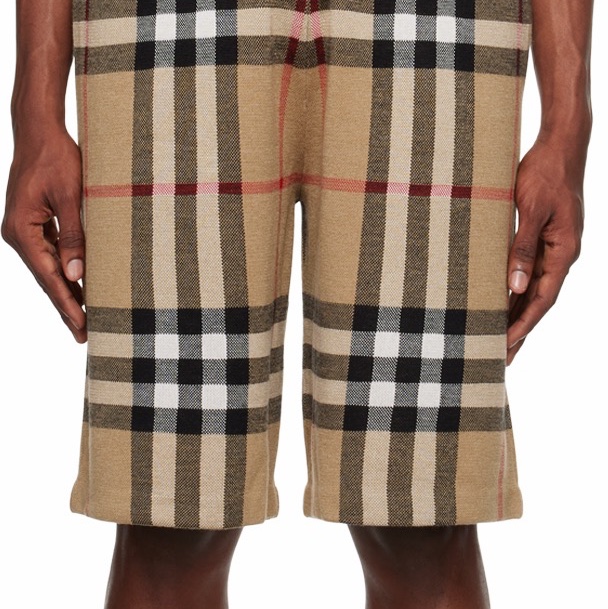 Burberry 男士 格紋提花短褲XXS XS S M L XXL碼模特身高186CM,穿著M碼-3