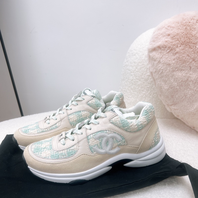 閒置 Chanel 23s 毛呢薄荷綠 球鞋/運動鞋 39碼-1