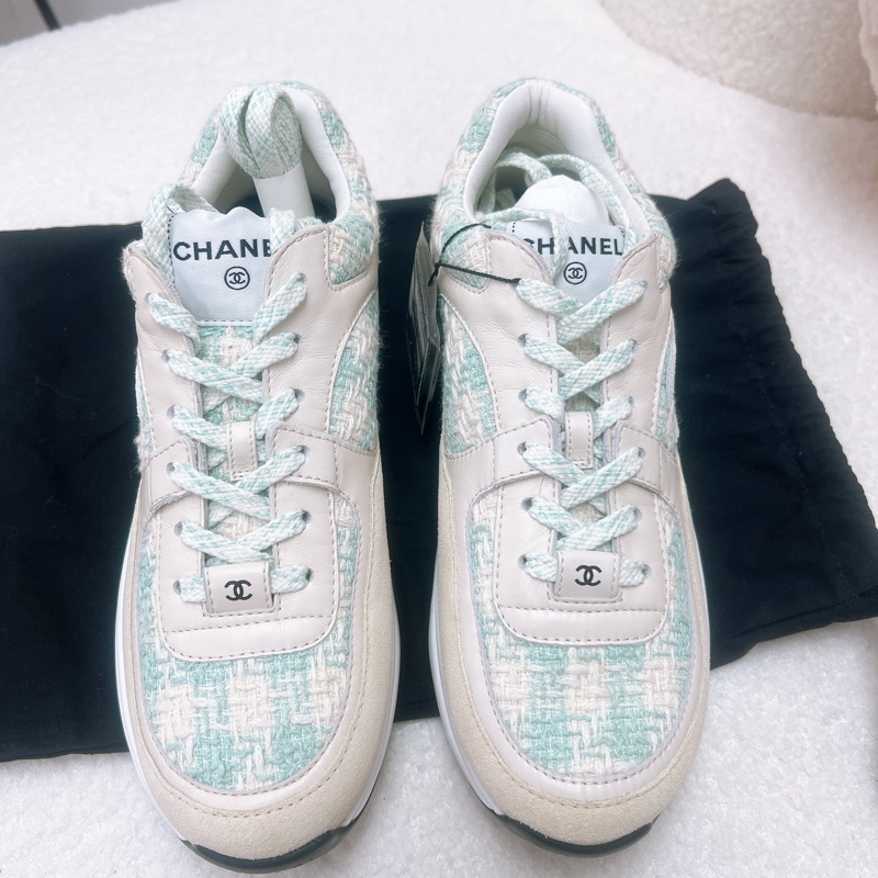 閒置 Chanel 23s 毛呢薄荷綠 球鞋/運動鞋 39碼-3