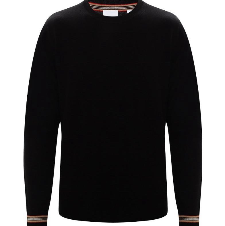 Burberry 男士 標誌性條紋裝飾羊毛針織衫XXS XS S M L XL XXL-0
