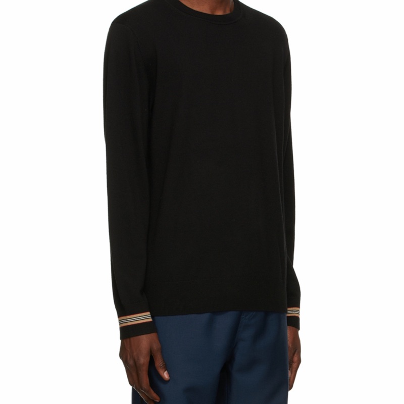 Burberry 男士 標誌性條紋裝飾羊毛針織衫XXS XS S M L XL XXL-3