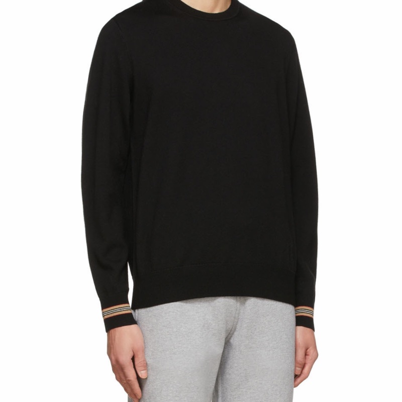 Burberry 男士 標誌性條紋裝飾羊毛針織衫XXS XS S M L XL XXL-5