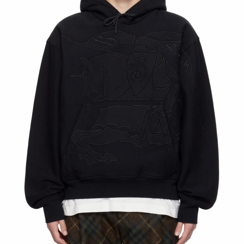 Burberry 男士 EKD 混紡衛衣XS S M L XL XXL碼模特身高 191 CM，穿著 L 碼