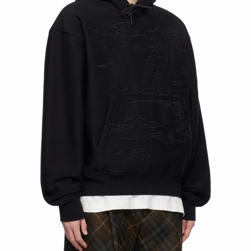 Burberry 男士 EKD 混紡衛衣XS S M L XL XXL碼模特身高 191 CM,穿著 L 碼-1