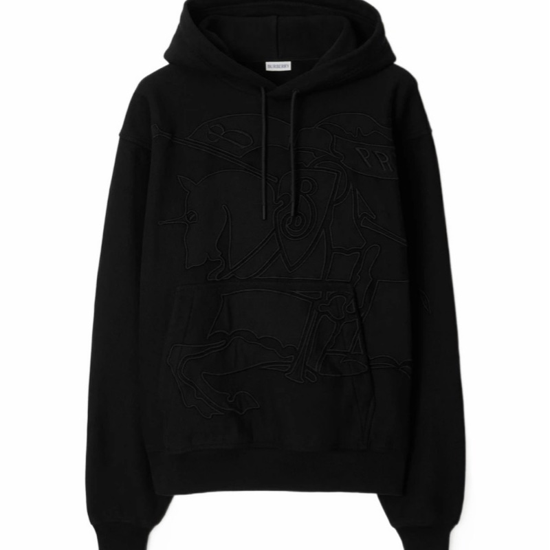 Burberry 男士 EKD 混紡衛衣XS S M L XL XXL碼模特身高 191 CM,穿著 L 碼-5