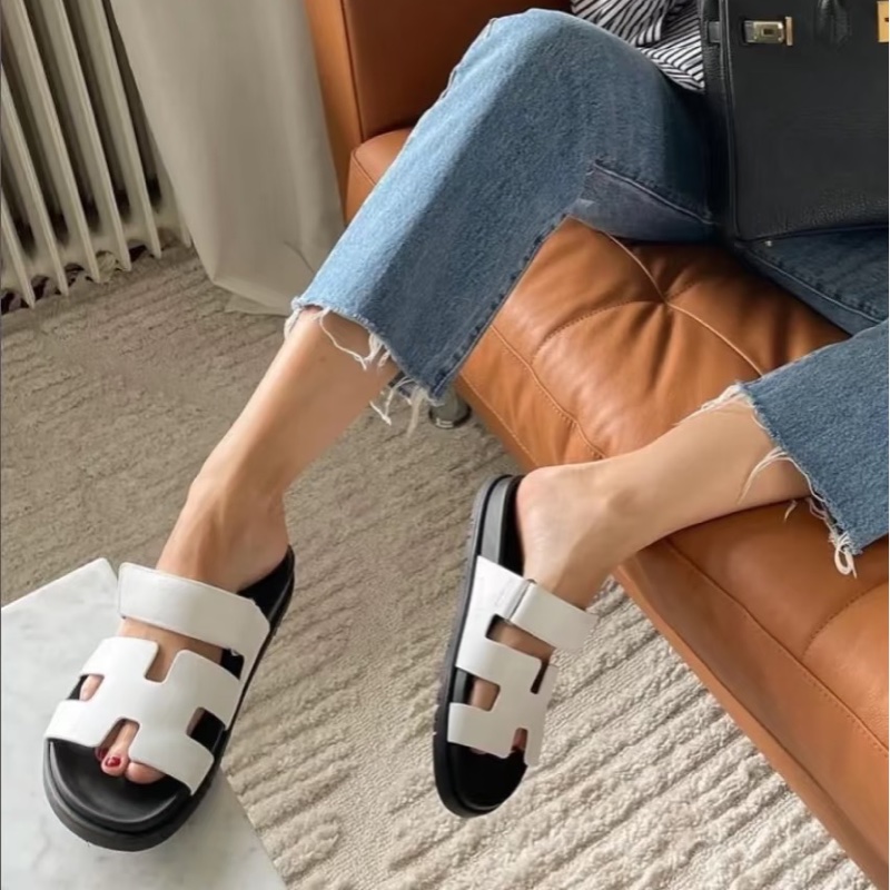 Hermes 愛馬仕 二舅拖鞋 白 38.5號-0