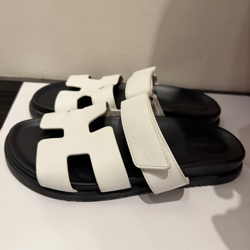 Hermes 愛馬仕 二舅拖鞋 白 38.5號-6