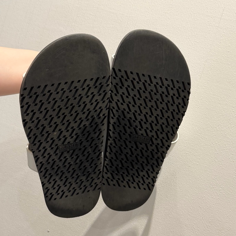Hermes 愛馬仕 二舅拖鞋 白 38.5號-9