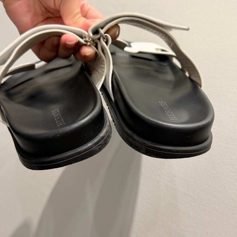 Hermes 愛馬仕 二舅拖鞋 白 38.5號-12