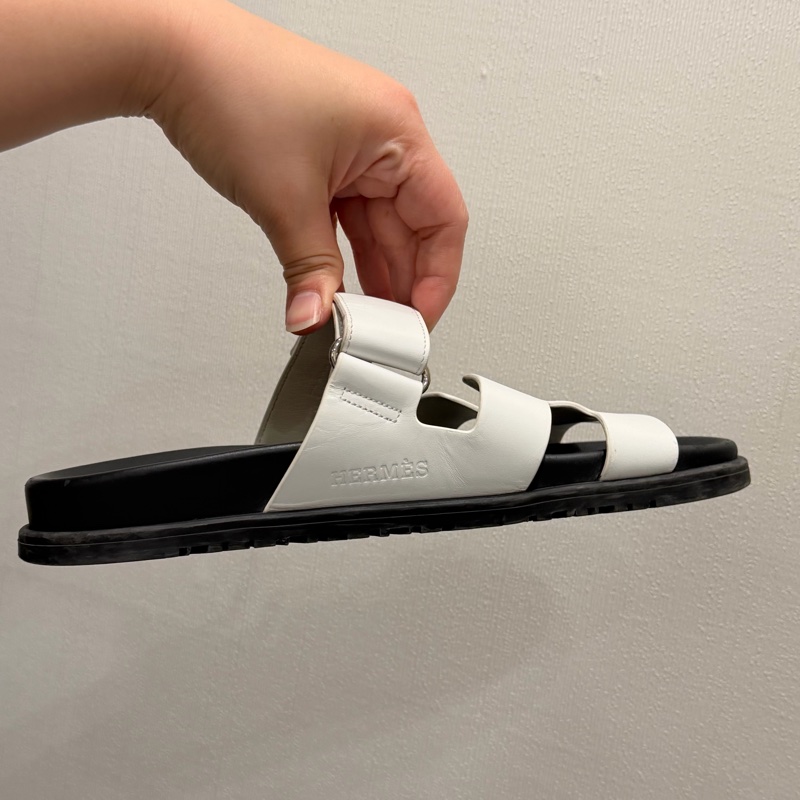 Hermes 愛馬仕 二舅拖鞋 白 38.5號-14