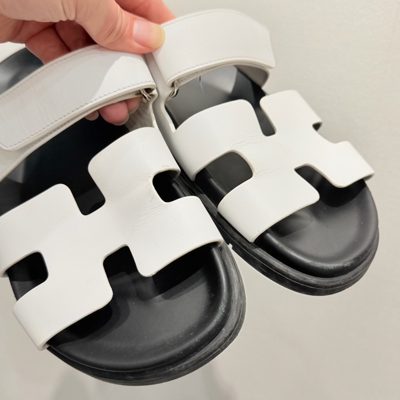 Hermes 愛馬仕 二舅拖鞋 白 38.5號-21