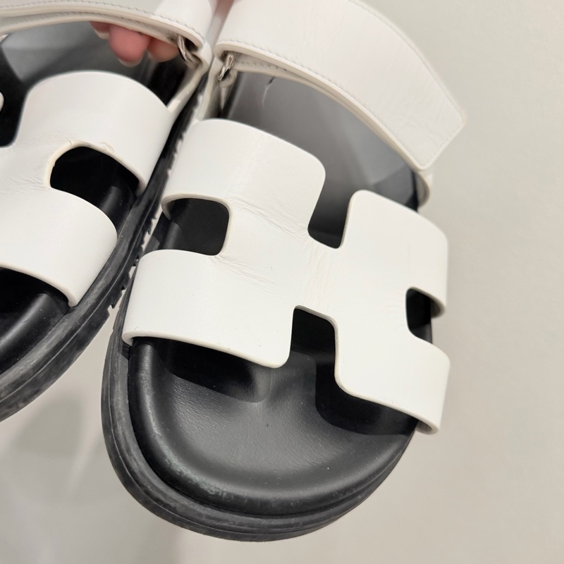 Hermes 愛馬仕 二舅拖鞋 白 38.5號-23