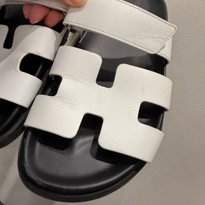 Hermes 愛馬仕 二舅拖鞋 白 38.5號-24