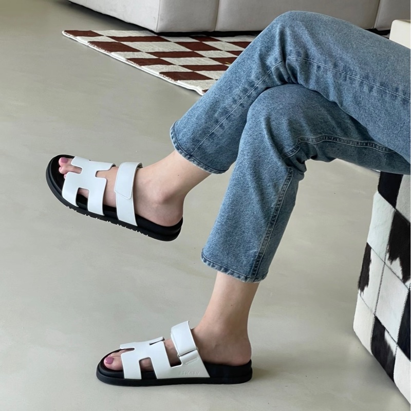 Hermes 愛馬仕 二舅拖鞋 白 38.5號-28