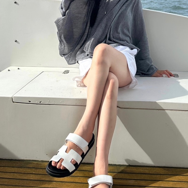 Hermes 愛馬仕 二舅拖鞋 白 38.5號-30