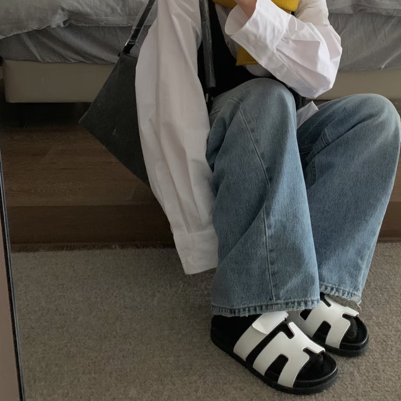 Hermes 愛馬仕 二舅拖鞋 白 38.5號-33