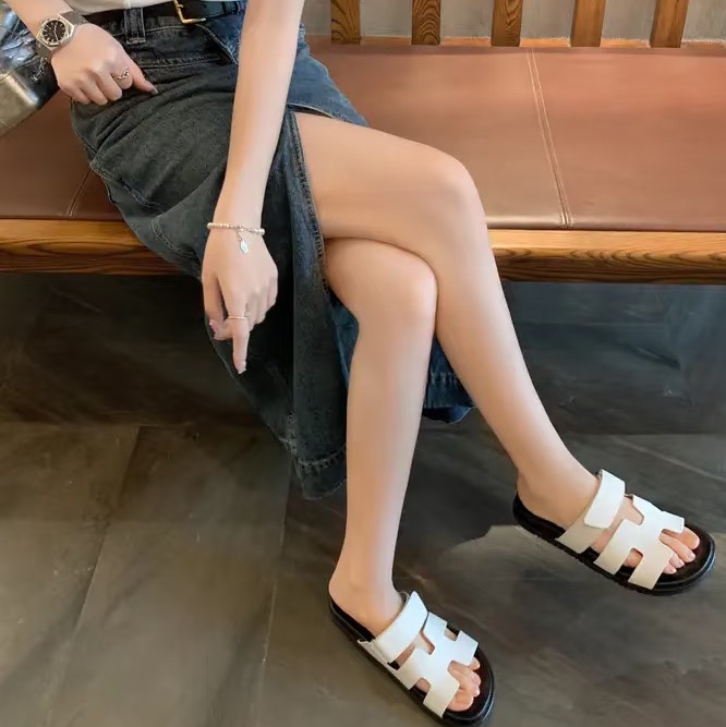 Hermes 愛馬仕 二舅拖鞋 白 38.5號-35