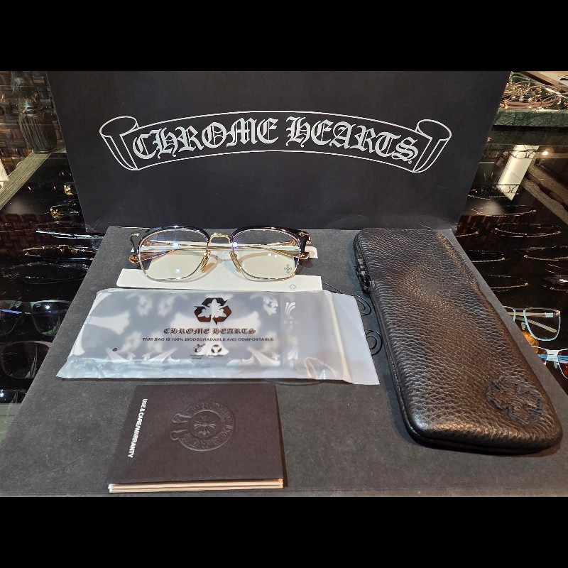 杰瑪眼鏡|Chrome Hearts SEUNTRADICTION 黑金 CH眼鏡 薛之謙 劉德華同-13