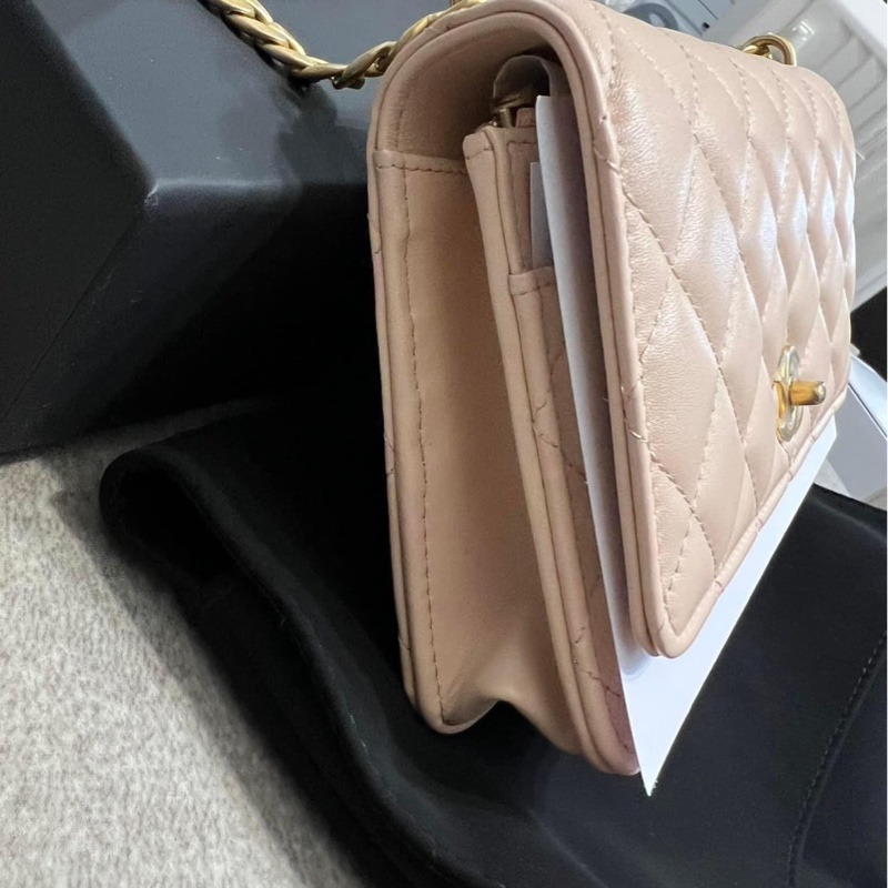 Chanel 玫瑰粉 山茶花金球 WOC包-2