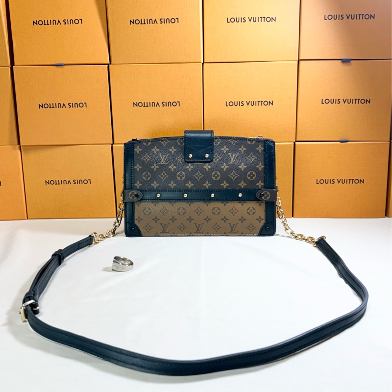 ‼️全台最甜 芯片款 LV 路易威登 Louis Vuitton 雙色老花拼色軟盒子包 肩背/斜背包-2