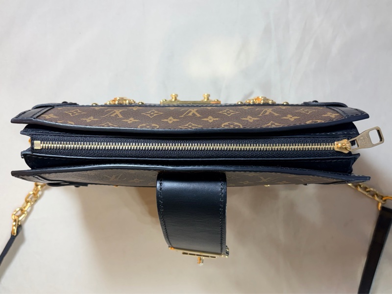 ‼️全台最甜 芯片款 LV 路易威登 Louis Vuitton 雙色老花拼色軟盒子包 肩背/斜背包-5