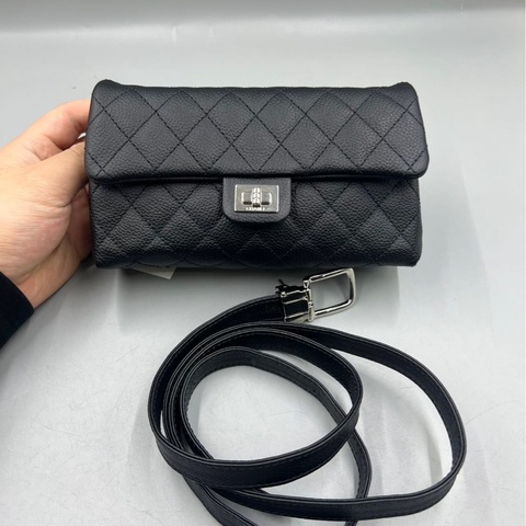 【稀有罕見✨全網最低價Chanel 2.55 waist bag黑銀魚子醬|腰包|胸包