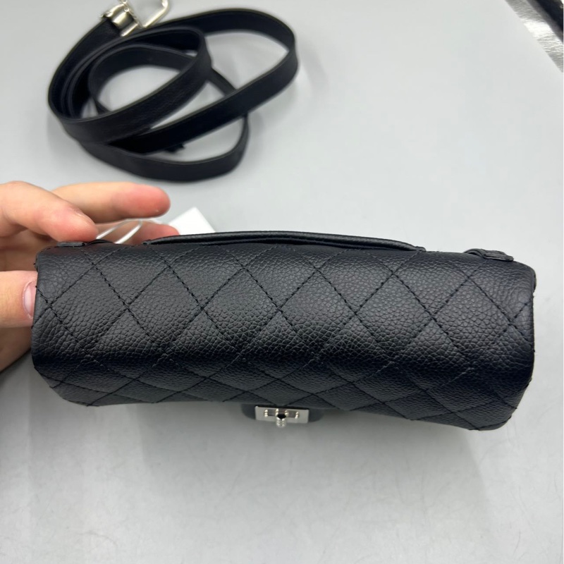 【稀有罕見✨全網最低價Chanel 2.55 waist bag黑銀魚子醬|腰包|胸包-2