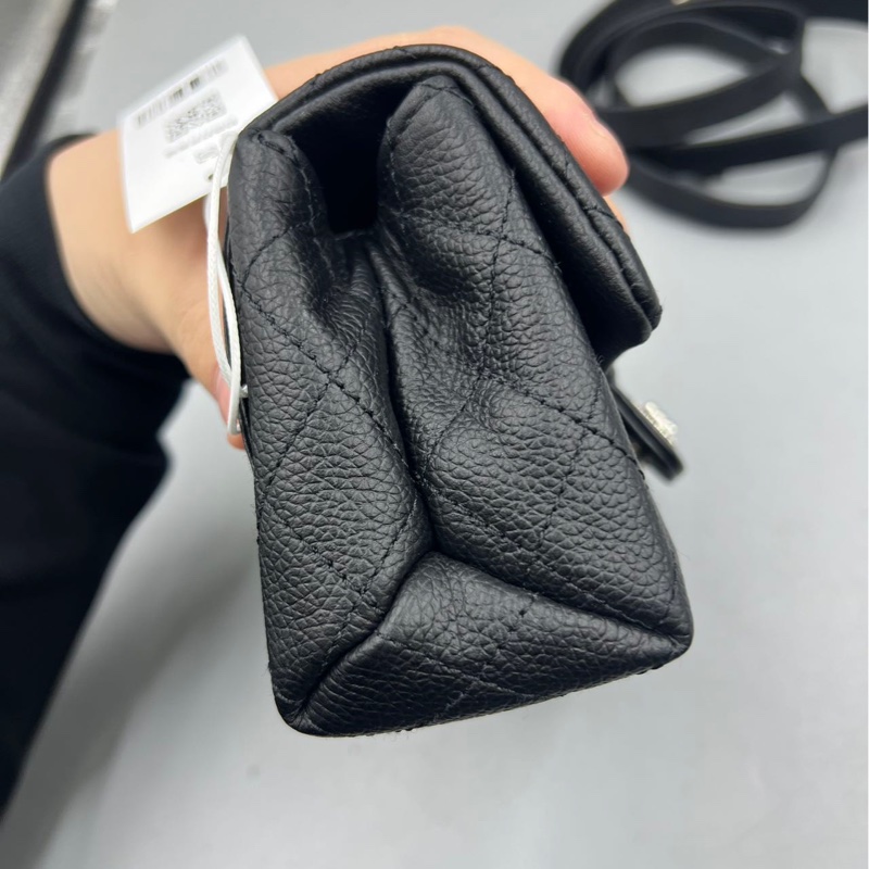 【稀有罕見✨全網最低價Chanel 2.55 waist bag黑銀魚子醬|腰包|胸包-4