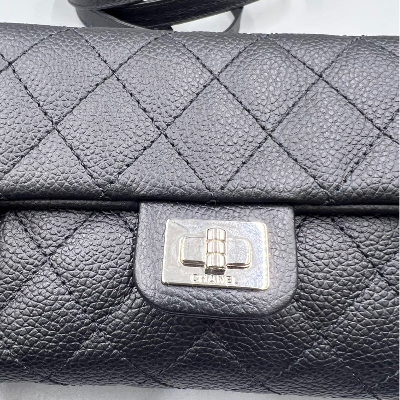 【稀有罕見✨全網最低價Chanel 2.55 waist bag黑銀魚子醬|腰包|胸包-6