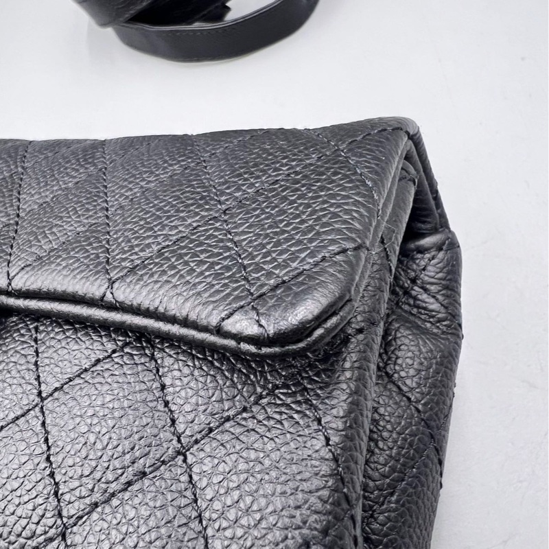 【稀有罕見✨全網最低價Chanel 2.55 waist bag黑銀魚子醬|腰包|胸包-11