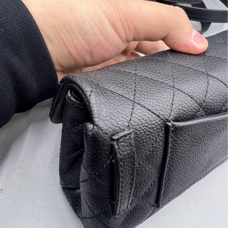 【稀有罕見✨全網最低價Chanel 2.55 waist bag黑銀魚子醬|腰包|胸包-16