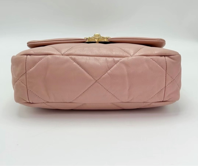 【96新 ✨ 全網最低價！】Chanel 香奈兒 櫻花粉色 金扣19bag 小號 （下單前先詢問庫存❗️）-4