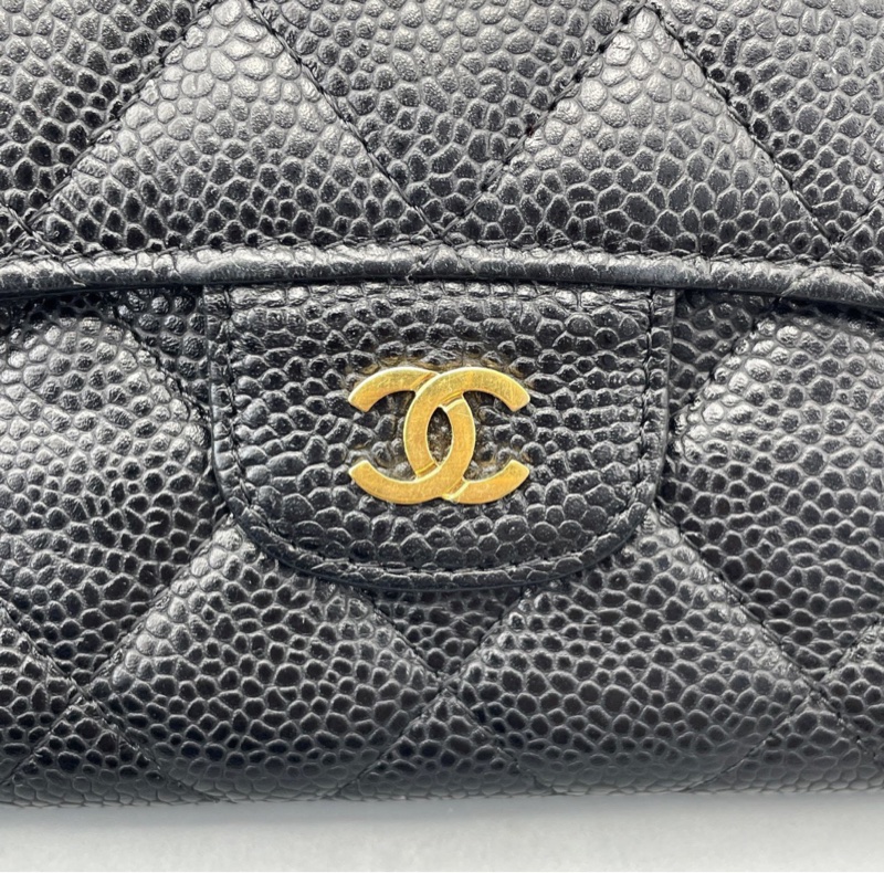 【經典保值✨入門之選❤️全網最低價】Chanel香奈兒黑金荔枝牛皮 長款cf錢包-3