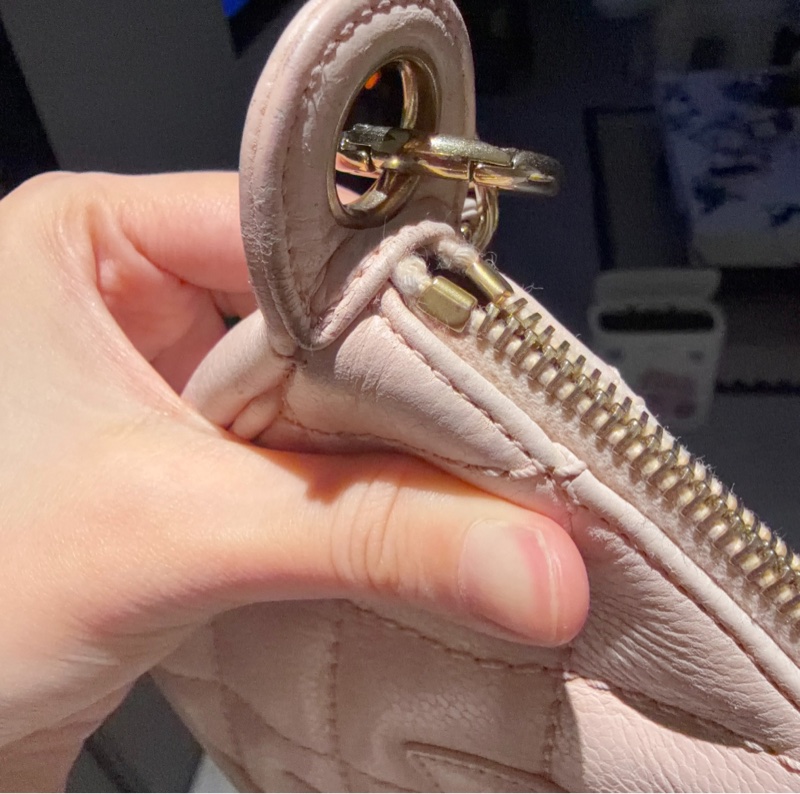 【Jennie同款💖中古甜酷😍全網最低價】CHANEL 櫻花粉金扣 流蘇 手提包|單肩包-7