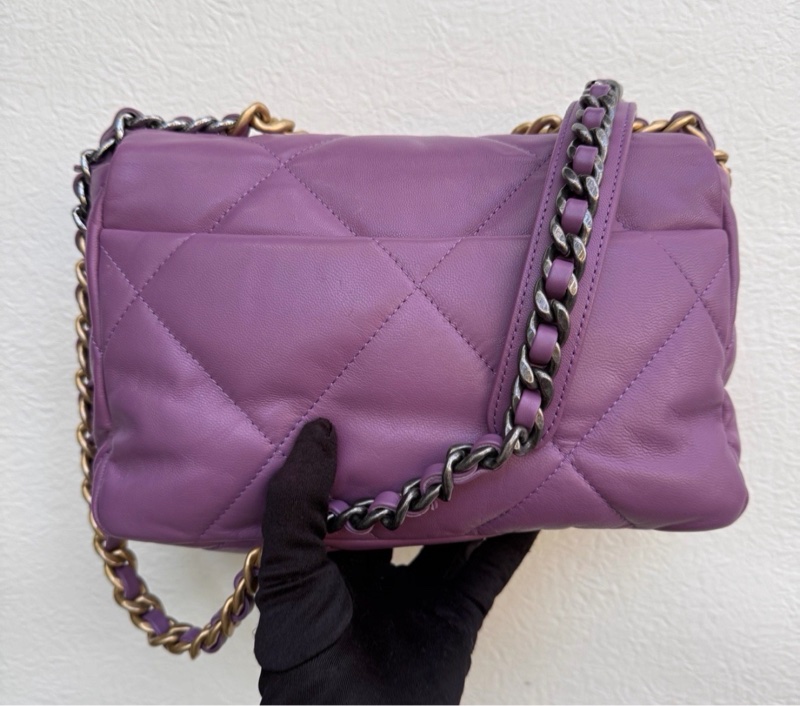【97新 ✨ 全網最低價！】Chanel 香奈兒  薰衣草紫色 金扣19bag 小號 （下單前先詢問庫存❗️）-2