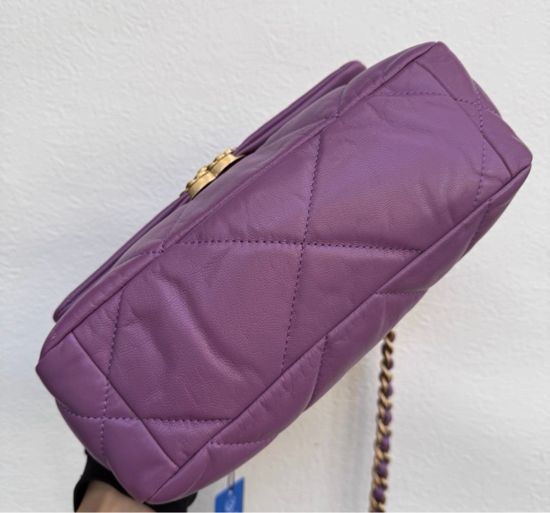 【97新 ✨ 全網最低價！】Chanel 香奈兒  薰衣草紫色 金扣19bag 小號 （下單前先詢問庫存❗️）-3