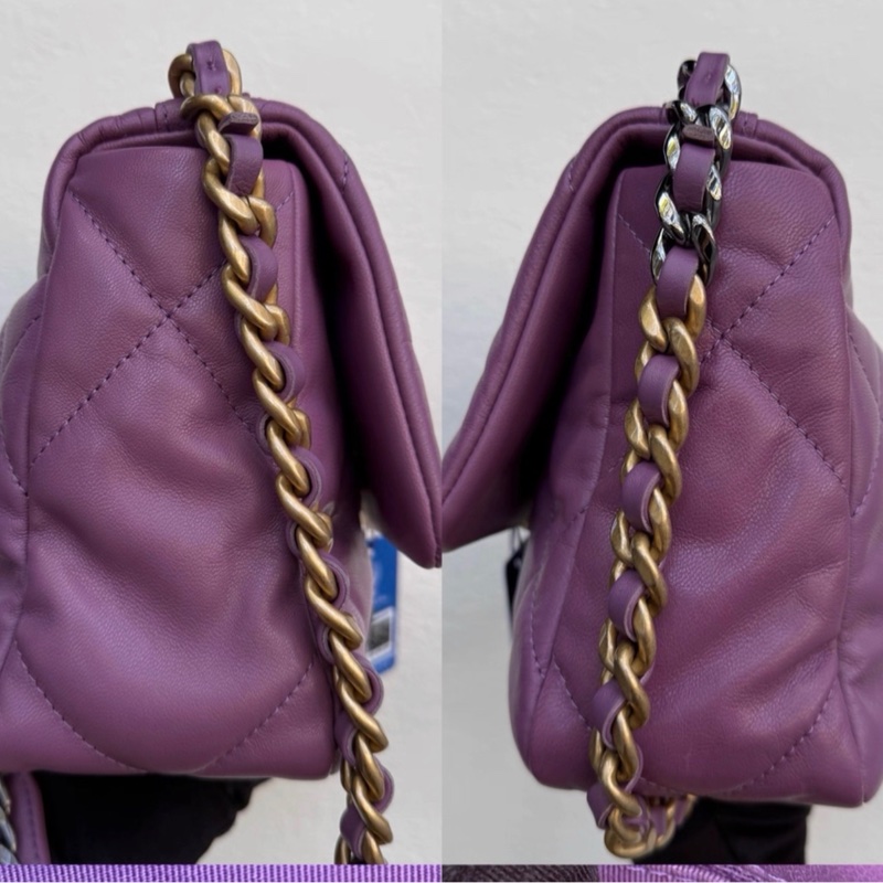 【97新 ✨ 全網最低價！】Chanel 香奈兒  薰衣草紫色 金扣19bag 小號 （下單前先詢問庫存❗️）-7