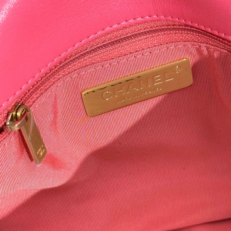 【98新 ✨ 全網最低價！】CHANEL 香奈兒 蜜桃粉紅色 金扣19bag小號 單肩斜挎包 （下單前先詢問庫存❗️）-4
