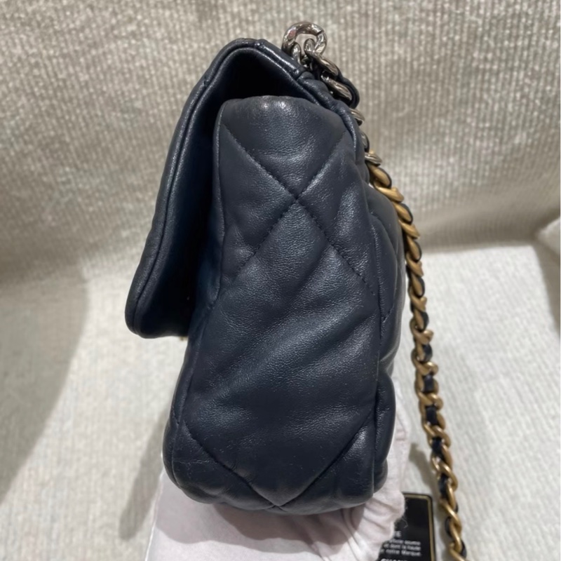 【98新 ✨ 全網最低價!】CHANEL 香奈兒 深藍色 金扣19bag小號 單肩斜挎包 (下單前先詢問庫存❗️)-3