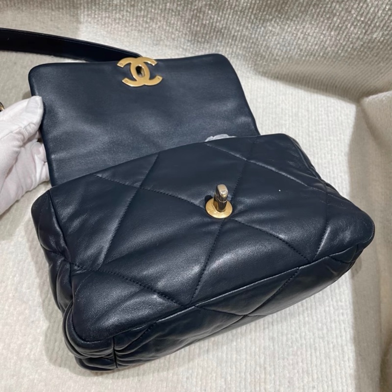 【98新 ✨ 全網最低價!】CHANEL 香奈兒 深藍色 金扣19bag小號 單肩斜挎包 (下單前先詢問庫存❗️)-5