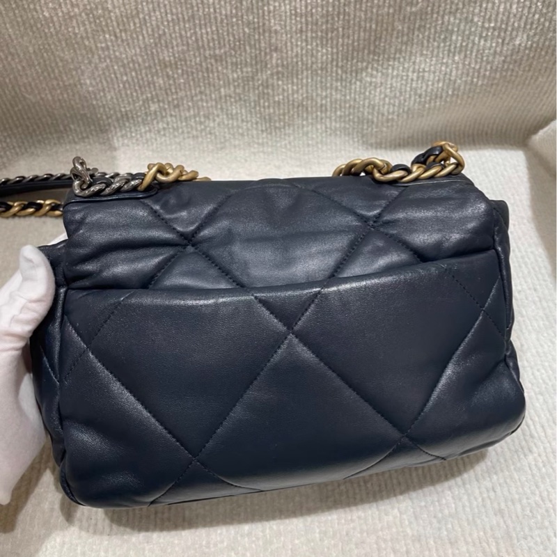 【98新 ✨ 全網最低價!】CHANEL 香奈兒 深藍色 金扣19bag小號 單肩斜挎包 (下單前先詢問庫存❗️)-9