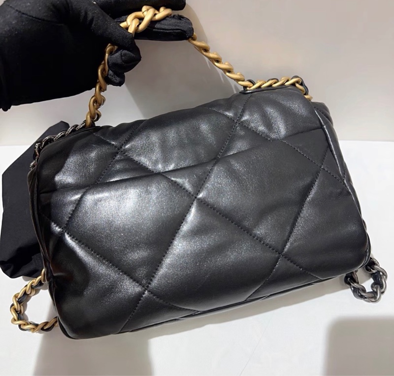 【98新 ✨ 全網最低價!】Chanel香奈兒 19 bag 黑金 小號 晶片新款(下單前先詢問庫存❗️)-3