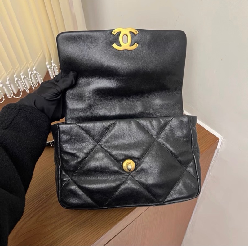 【96新 ✨ 全網最低價!】Chanel香奈兒 19bag small 黑金 小號(下單前先詢問庫存❗️)-5