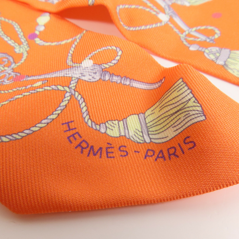 HERMES 絲質Twilly Scarf絲巾-3