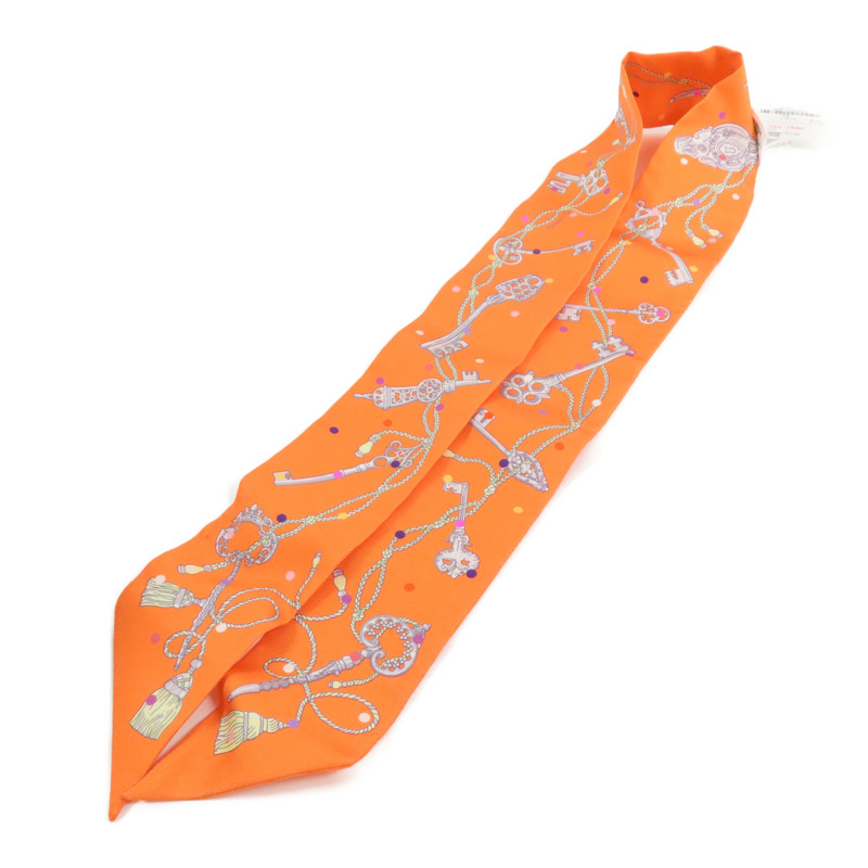 HERMES 絲質Twilly Scarf絲巾-4