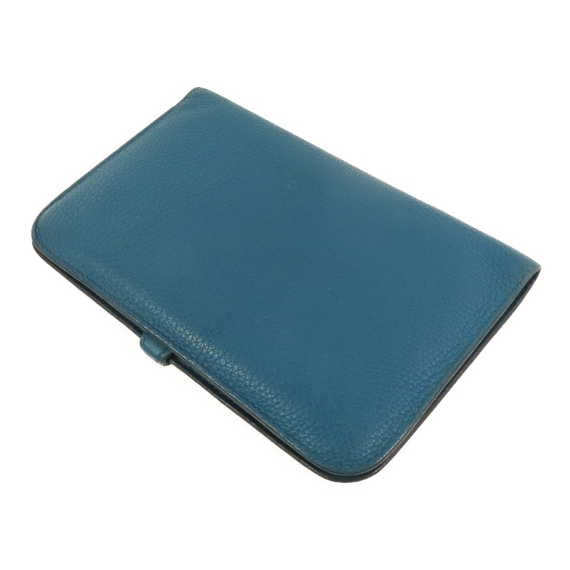 HERMES Clemence皮革Dogon Wallet銀扣長錢包Colvert-3
