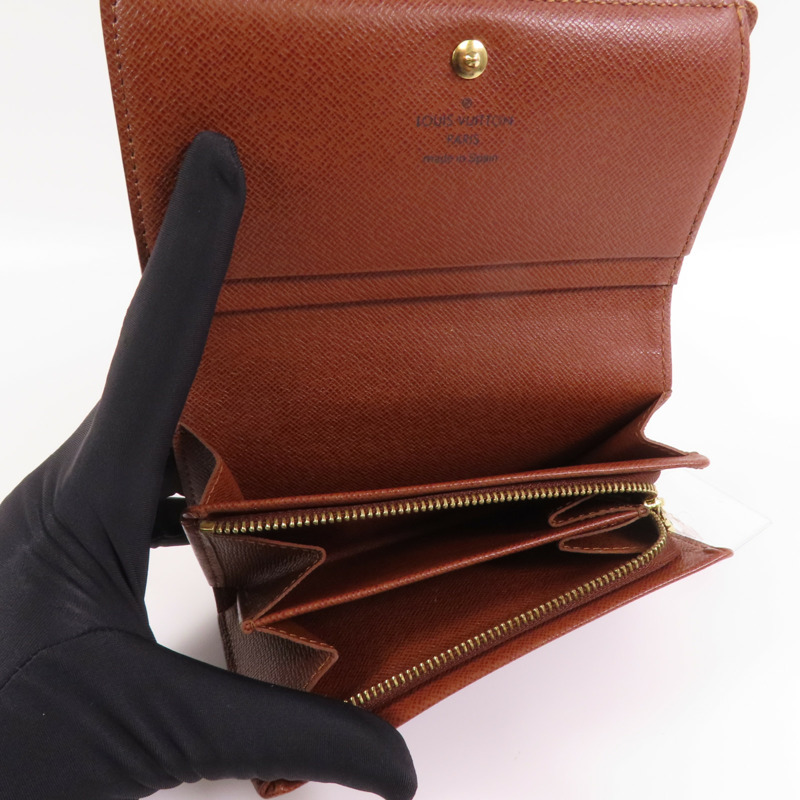 LOUIS VUITTON Monogram Porte Monnaie Wallet金扣短錢包-9