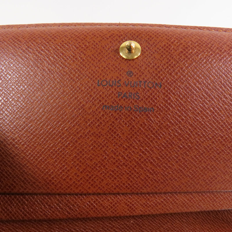 LOUIS VUITTON Monogram Porte Monnaie Wallet金扣短錢包-11